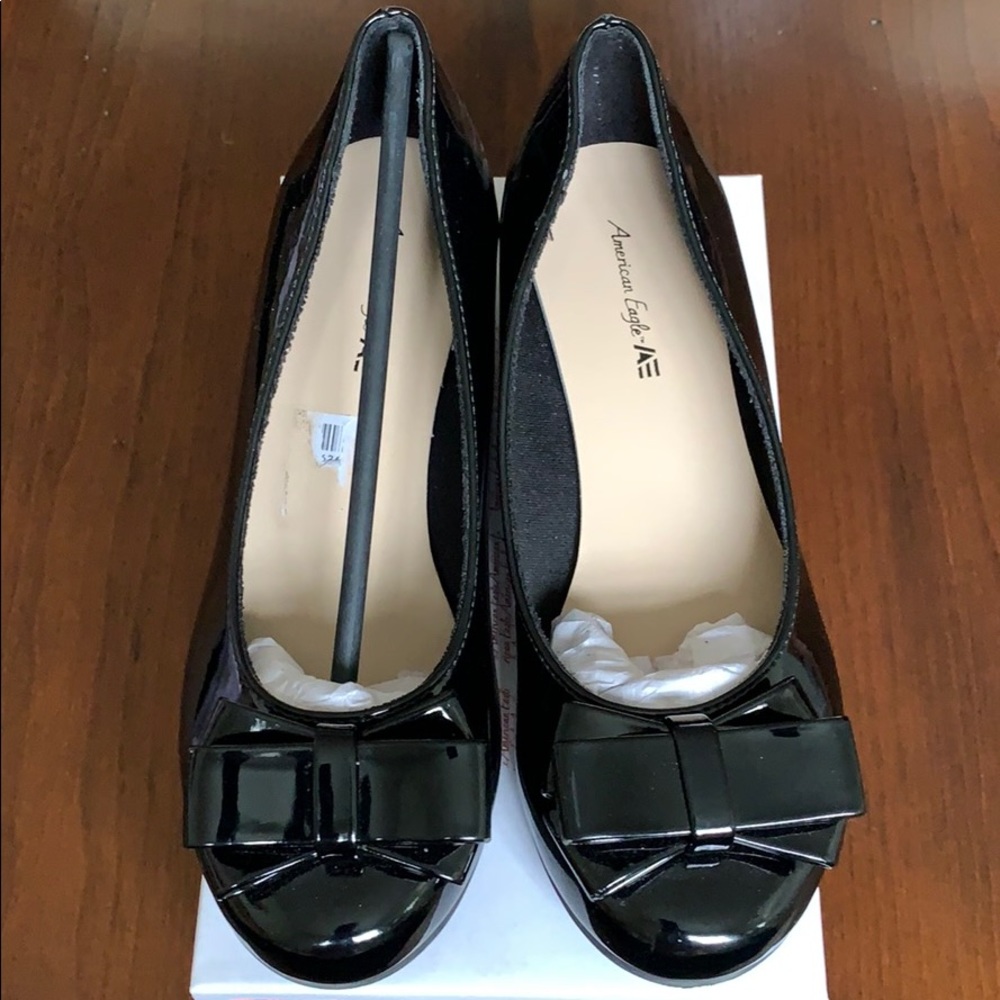 Little girls wedge heels with bow